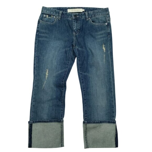 Calvin Klein Jeans Vintage Low Rise Classic 80s Capris Distressed Denim Size 29 - Picture 2 of 12